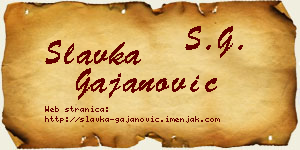 Slavka Gajanović vizit kartica